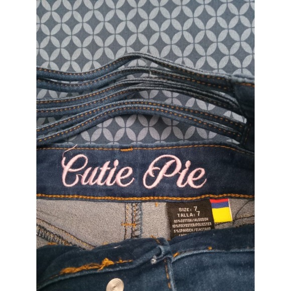 WAIST 30 INCHES SIZE 7 FLARE JEANS STRETCH DENIM PUSH UP BLUE, 7-4 CTP1206 SZ7 - Picture 6 of 11